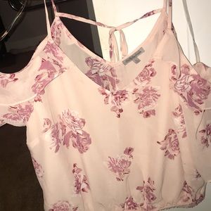 Pink off the shoulder shirt never worn